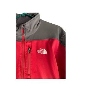 Men’s red/grey jacket.